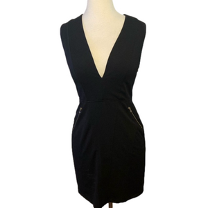 NWT Windsor Sleeveless Little Black Dress Lace Up Back L